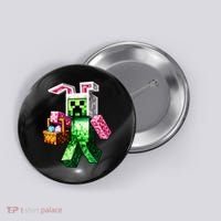 Bunny Egg Happy Easter Video Game Pixel Button thumb 0