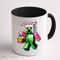 Bunny Egg Happy Easter Video Game Pixel Coffee Mug thumb 1