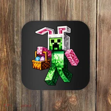 Bunny Egg Happy Easter Video Game Pixel Coaster