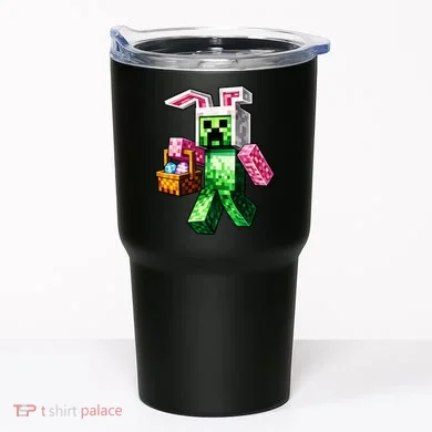 Bunny Egg Happy Easter Video Game Pixel Tumbler