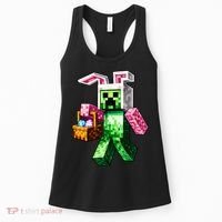Bunny Egg Happy Easter Video Game Pixel Women's Tank Top thumb 0