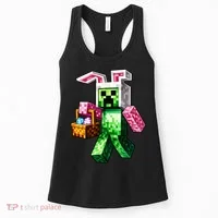 Bunny Egg Happy Easter Video Game Pixel Women's Tank Top thumb 0