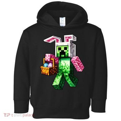 Bunny Egg Happy Easter Video Game Pixel Toddler Hoodie