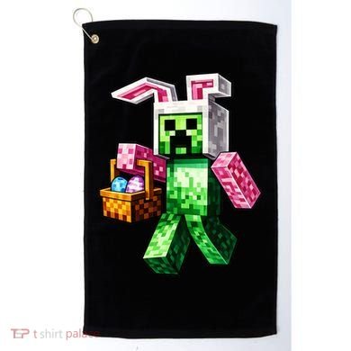 Bunny Egg Happy Easter Video Game Pixel Golf Towel