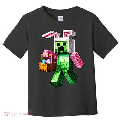 Bunny Egg Happy Easter Video Game Pixel Toddler T-Shirt
