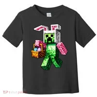 Bunny Egg Happy Easter Video Game Pixel Toddler T-Shirt thumb 0