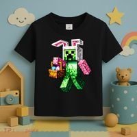 Bunny Egg Happy Easter Video Game Pixel Toddler T-Shirt thumb 3