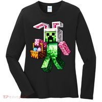 Bunny Egg Happy Easter Video Game Pixel Women's Long Sleeve Shirt thumb 0