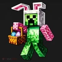 Bunny Egg Happy Easter Video Game Pixel Kids Long Sleeve Shirt thumb 2