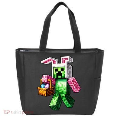 Bunny Egg Happy Easter Video Game Pixel Tote Bag