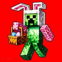 Bunny Egg Happy Easter Video Game Pixel Santa Hat thumb 1