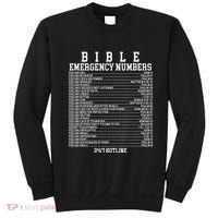Bible Emergency Hotline Numbers Funny Christian Family Jesus Sweatshirt thumb 0