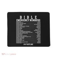 Bible Emergency Hotline Numbers Funny Christian Family Jesus Mousepad thumb 0