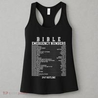Bible Emergency Hotline Numbers Funny Christian Family Jesus Women's Tank Top thumb 3