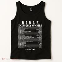 Bible Emergency Hotline Numbers Funny Christian Family Jesus Tank Top thumb 2
