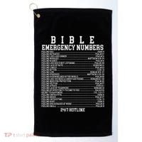 Bible Emergency Hotline Numbers Funny Christian Family Jesus Golf Towel thumb 0