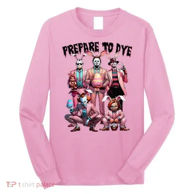 Bunny Easter Horror Dyeing Eggs Long Sleeve Shirt