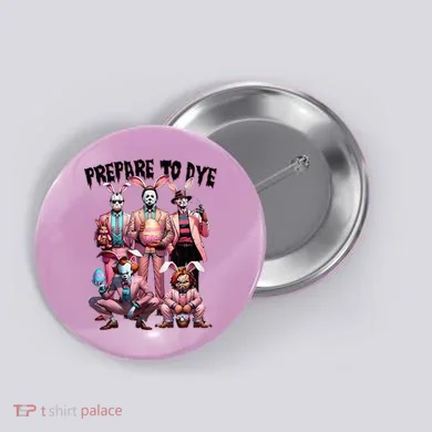 Bunny Easter Horror Dyeing Eggs Button