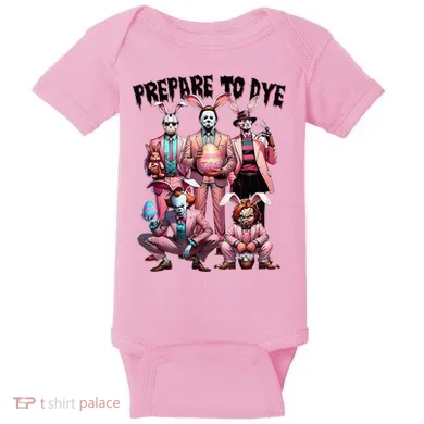 Bunny Easter Horror Dyeing Eggs Baby Bodysuit