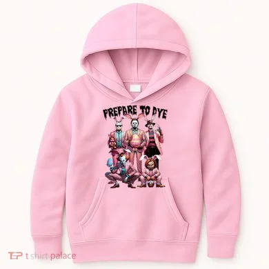 Bunny Easter Horror Dyeing Eggs Kids Hoodie