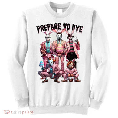 Bunny Easter Horror Dyeing Eggs Sweatshirt