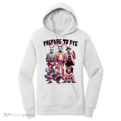 Bunny Easter Horror Dyeing Eggs Women's Hoodie