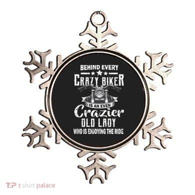 Behind Every Crazy Biker Is An Even Crazier Old Lady Ornament