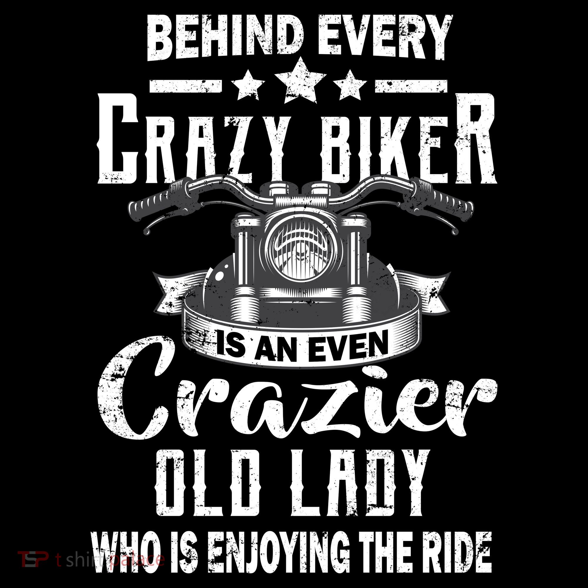 Behind Every Crazy Biker Is An Even Crazier Old Lady Ornament