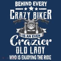 Behind Every Crazy Biker Is An Even Crazier Old Lady Women's Tank Top thumb 5