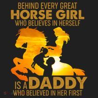Behind Every Great Horse Girl Is A Daddy Who Believed In Her First Golf Towel thumb 3