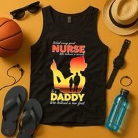 Behind Every Great Nurse Is A Daddy Tank Top thumb 4