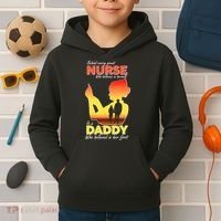 Behind Every Great Nurse Is A Daddy Kids Hoodie thumb 2
