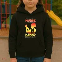 Behind Every Great Nurse Is A Daddy Kids Hoodie thumb 3