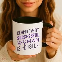 Behind Every Successful Woman Is Herself Coffee Mug thumb 3