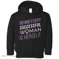 Behind Every Successful Woman Is Herself Toddler Hoodie thumb 0