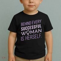 Behind Every Successful Woman Is Herself Toddler T-Shirt thumb 2
