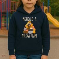 Behold A Meowtian Cats Kids Hoodie thumb 3