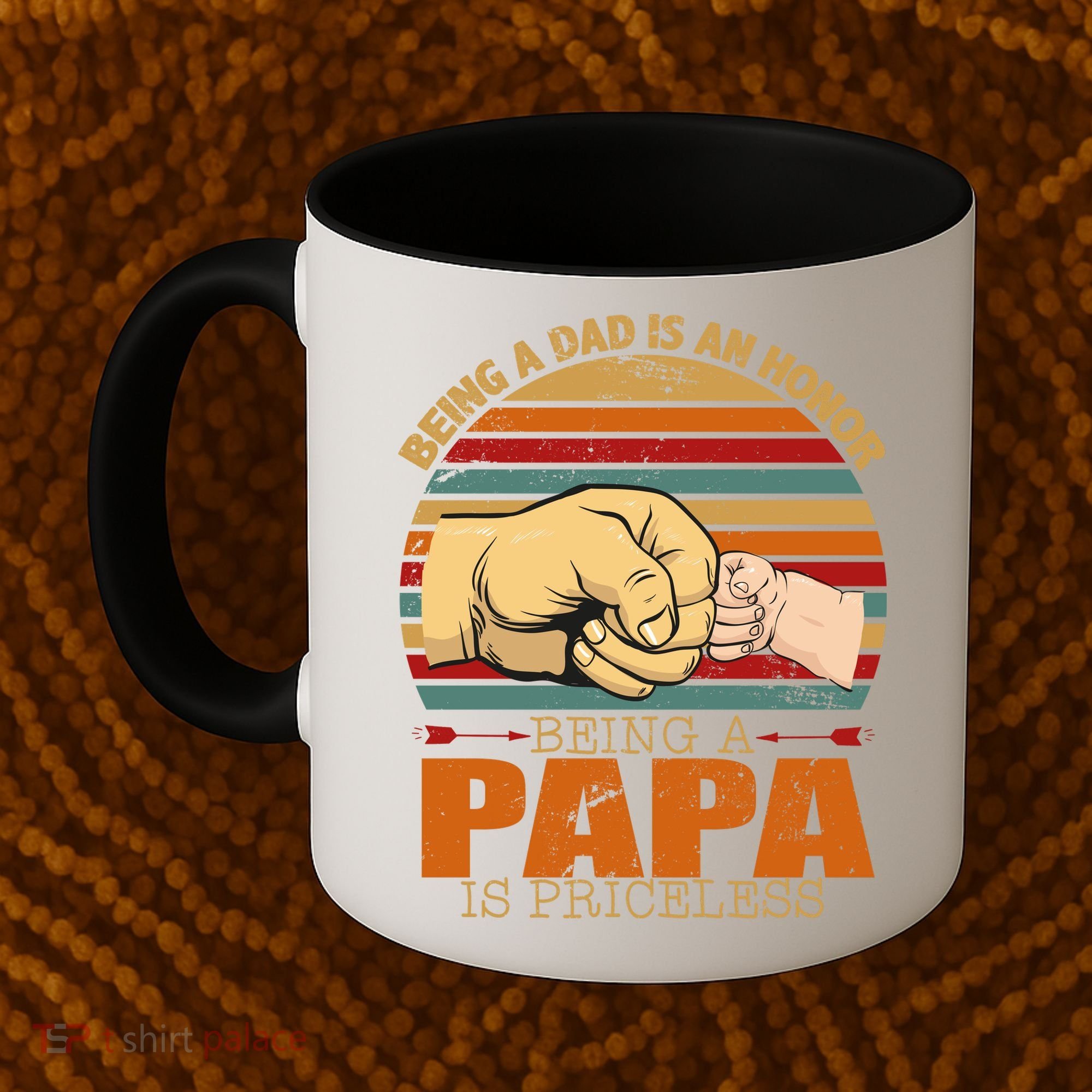 Being A Dad Is An Honor Being Papa Is Priceless Coffee Mug