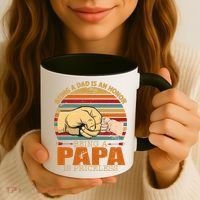 Being A Dad Is An Honor Being Papa Is Priceless Coffee Mug thumb 3