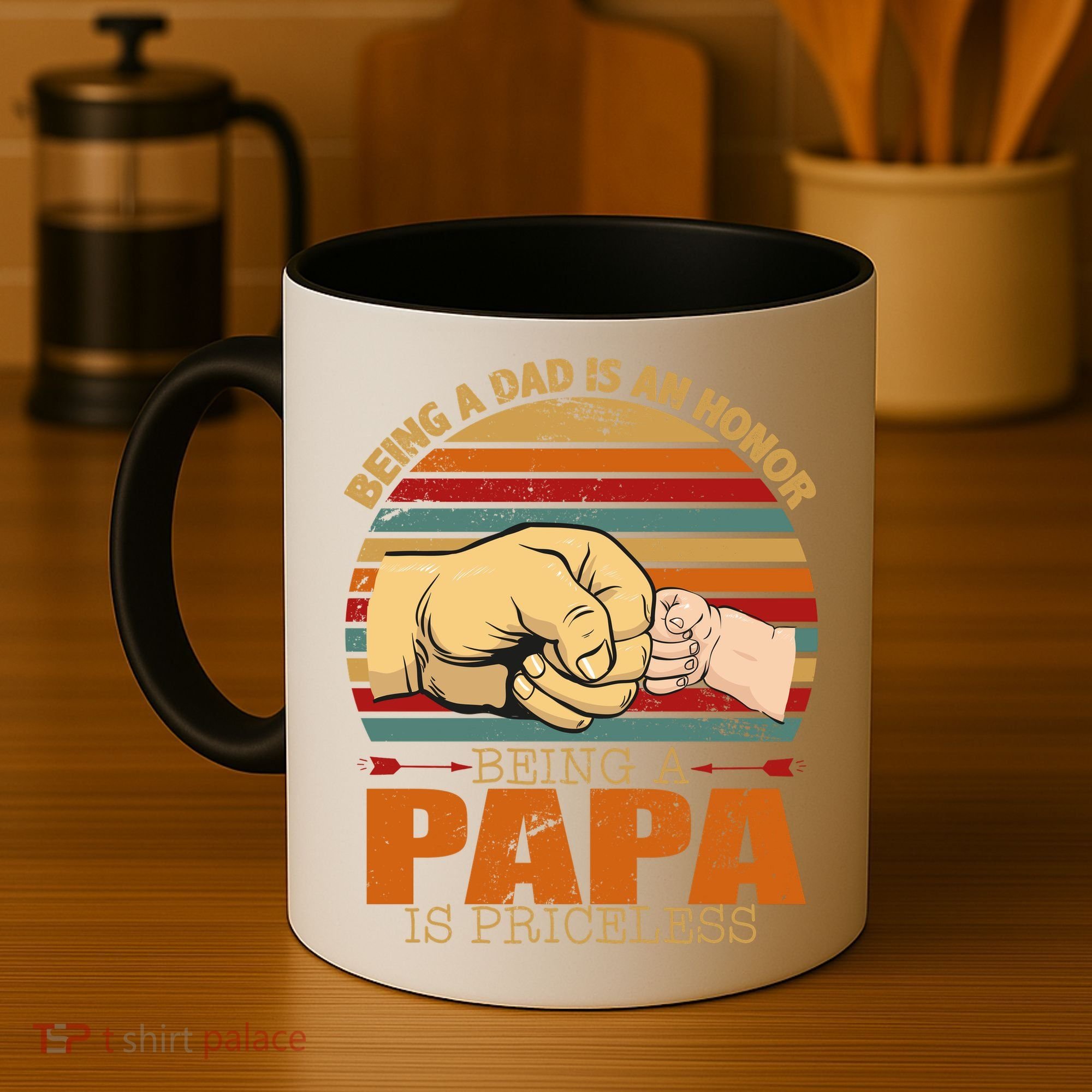 Being A Dad Is An Honor Being Papa Is Priceless Coffee Mug