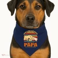 Being A Dad Is An Honor Being Papa Is Priceless USA-Made Doggie Bandana thumb 1