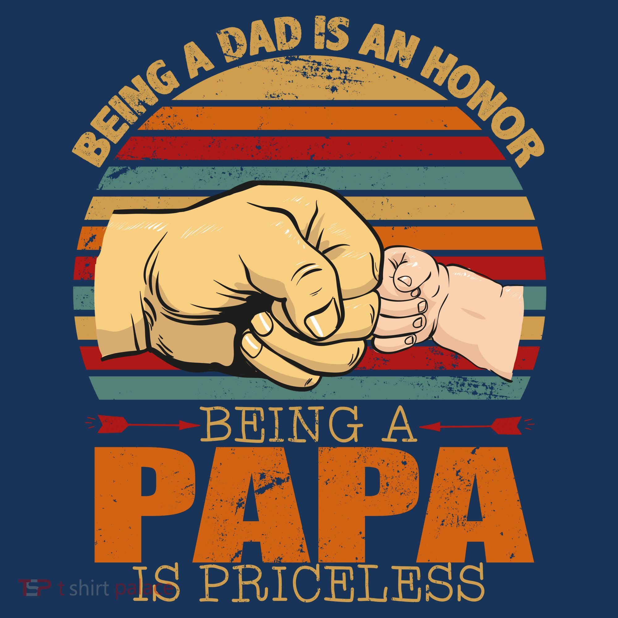 Being A Dad Is An Honor Being Papa Is Priceless Long Sleeve Shirt