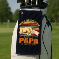 Being A Dad Is An Honor Being Papa Is Priceless Golf Towel thumb 2