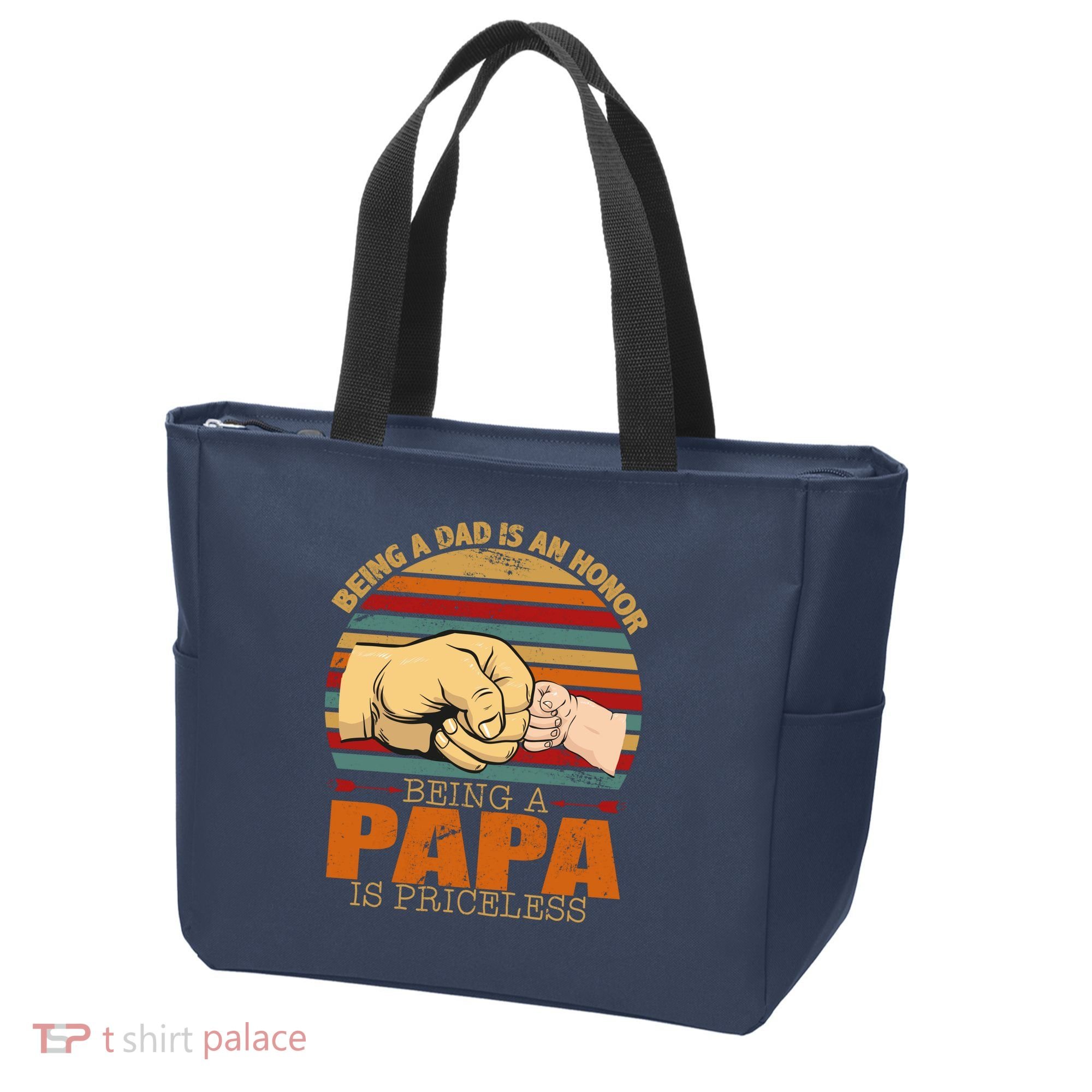Being A Dad Is An Honor Being Papa Is Priceless Tote Bag