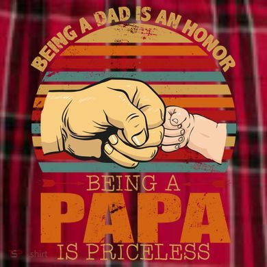 Being A Dad Is An Honor Being Papa Is Priceless Women's Flannel Plaid Pajama Pants
