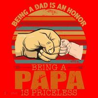Being A Dad Is An Honor Being Papa Is Priceless Santa Hat thumb 1