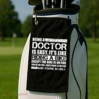 Being A Doctor Is Easy Golf Towel thumb 2