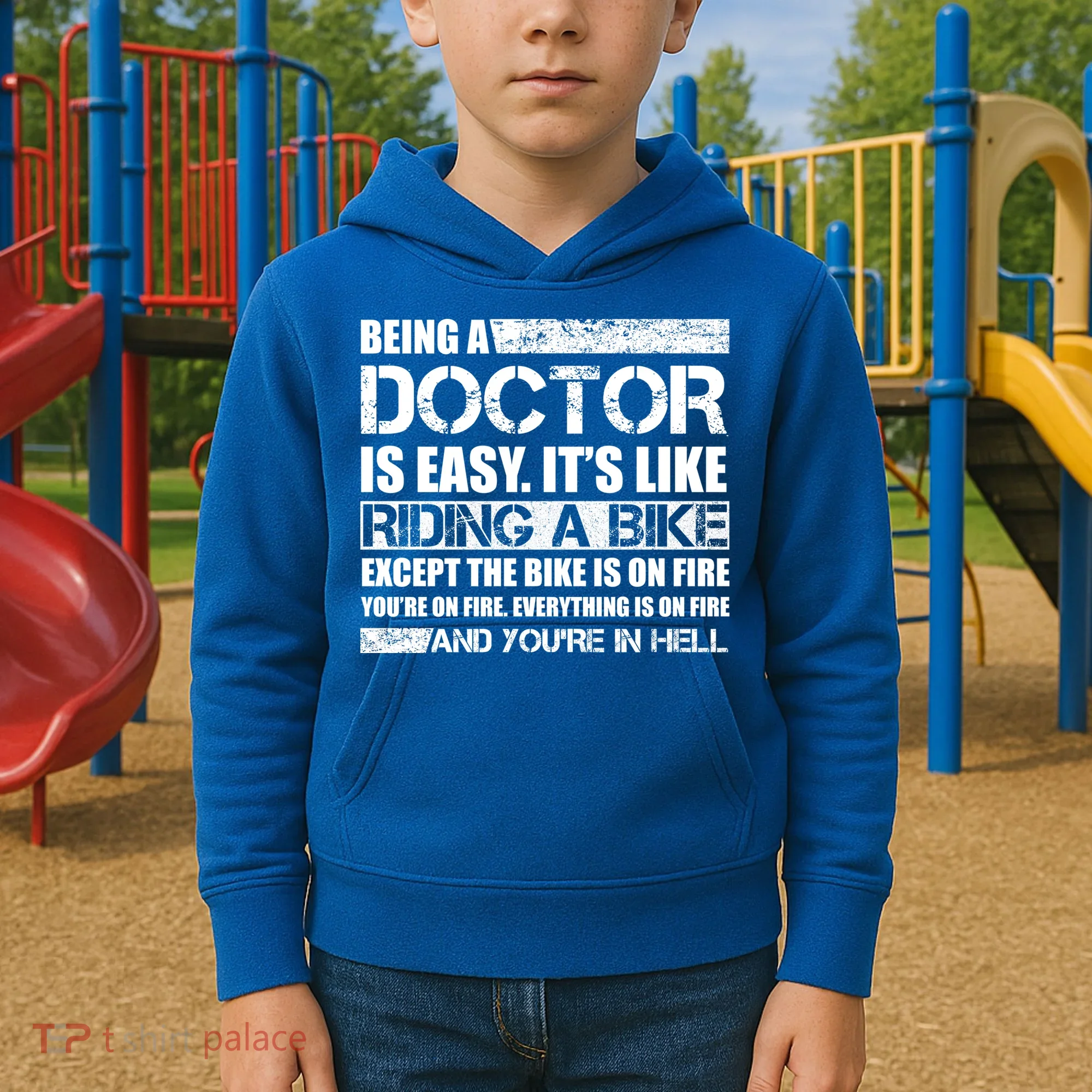 Being A Doctor Is Easy Kids Hoodie