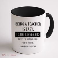 Being A Teacher Is Like Riding A Bike Coffee Mug thumb 1