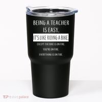 Being A Teacher Is Like Riding A Bike Tumbler thumb 0